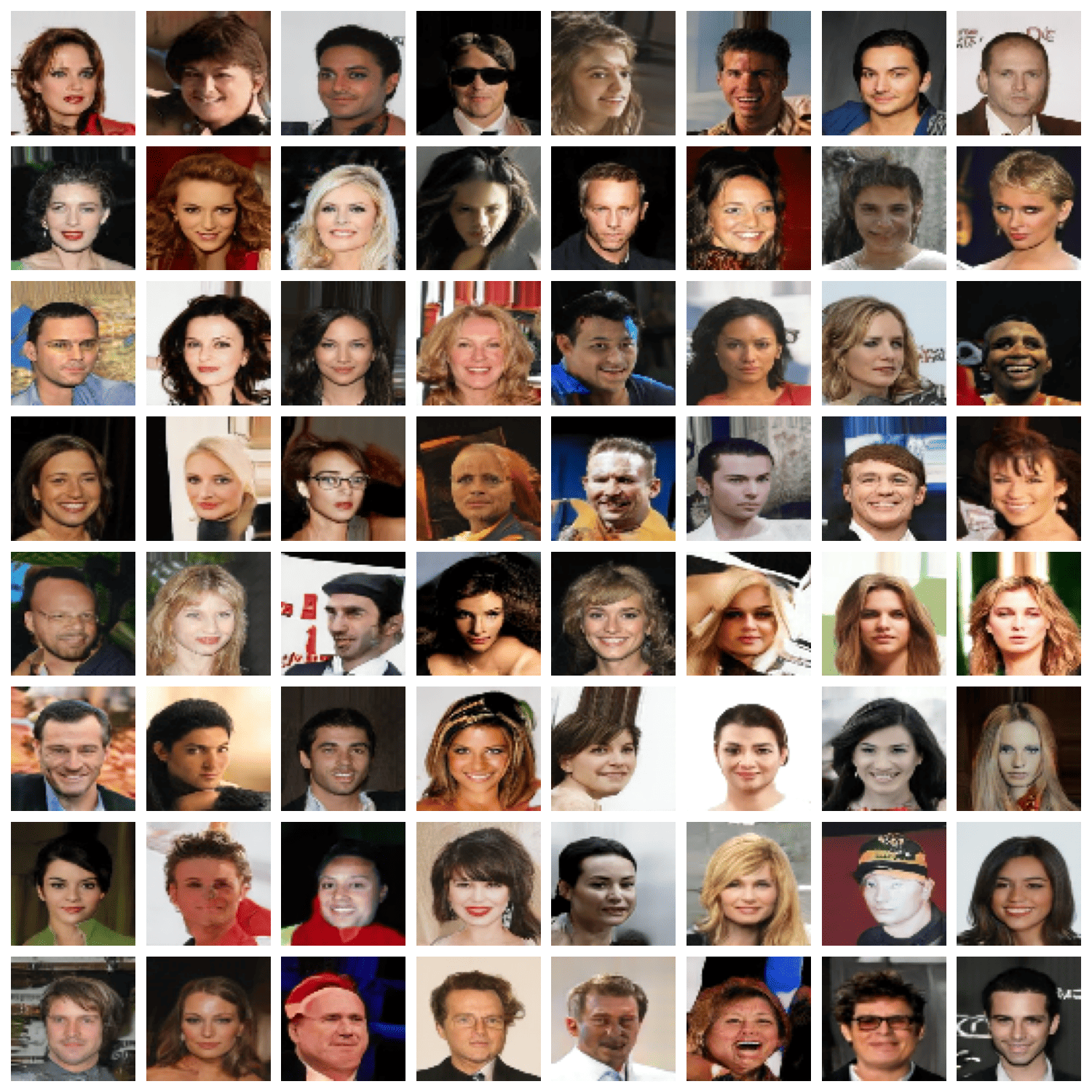 LadaGAN epoch 36 generated face samples