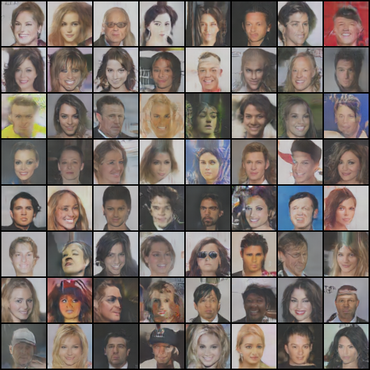 DCGAN epoch 196 generated face samples