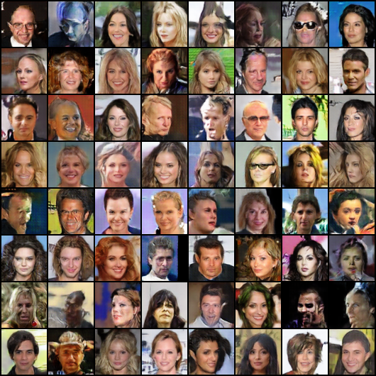 WGAN GP epoch 60 generated face samples